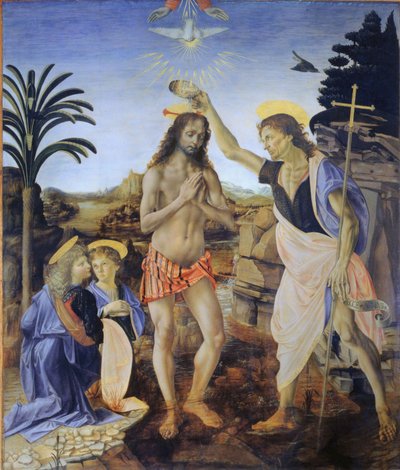 Baptism of Christ by Andrea Verrocchio